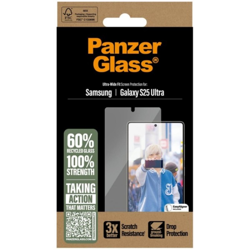 Скло захисне PANZERGLASS Samsung Galaxy S25 Ultra Ultra-Wide Fit (PG_PGRNUWFG38488)