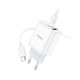 Зарядний пристрій HOCO C105A Stage 1xUSB-C PD20W + 1xUSB QC3.0 + cable USB-C to USB-C White (6931474782922)