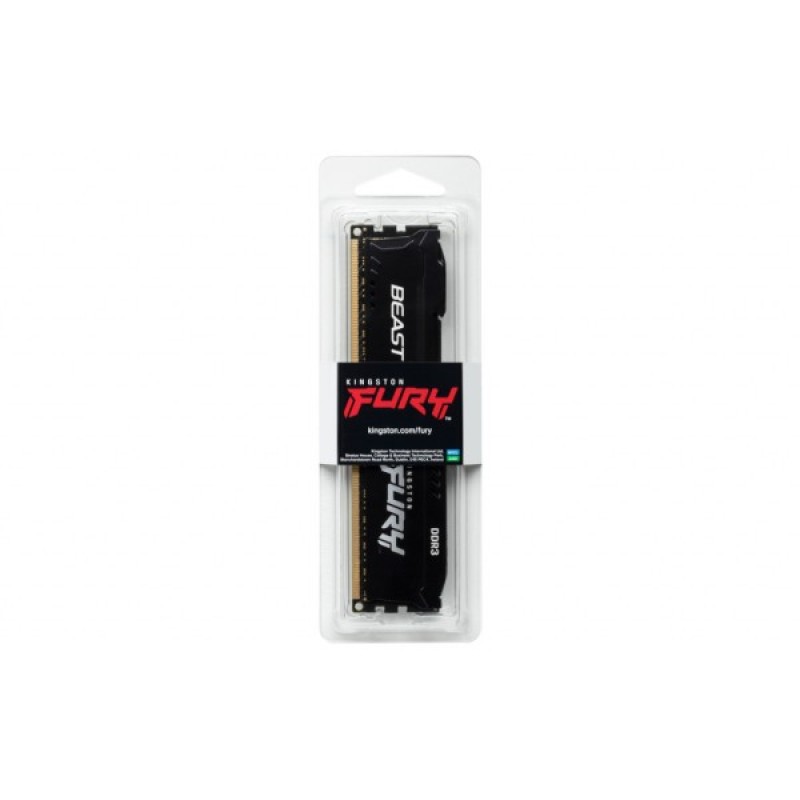 Модуль пам'яті для комп'ютера DDR3 8GB 1600 MHz Fury Beast Black Kingston Fury (ex.HyperX) (KF316C10BB/8)