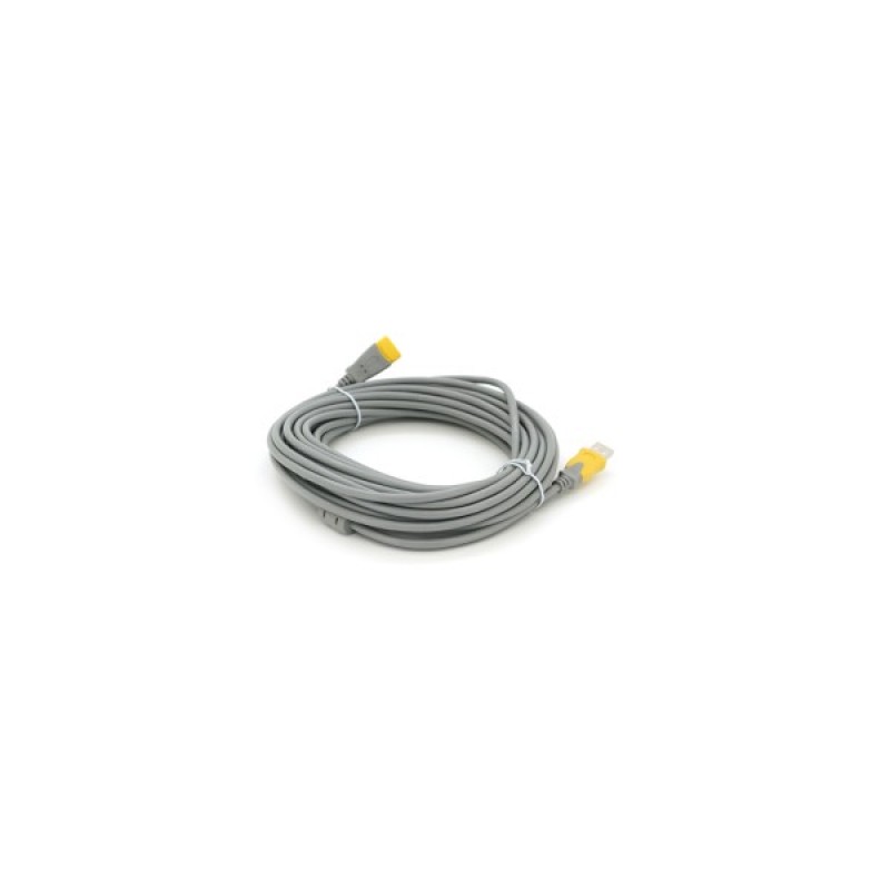 Дата кабель USB 2.0 AM/AF 10.0m UF-104 grey yellow VEGGIEG (YT-AM/AF-UF-104)