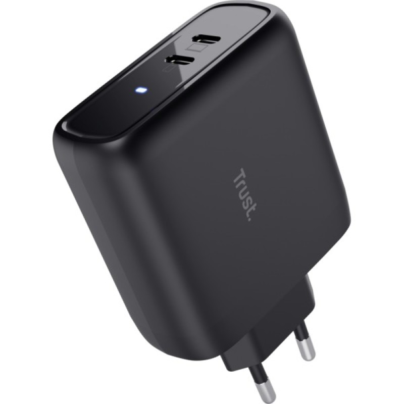 Зарядний пристрій Trust Maxo 65W 2xUSB-C PD black (25380_TRUST)