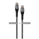 Дата кабель USB-C to USB-C 1.0m PD Fast Charging 65W 3А grey ColorWay (CW-CBPDCC040-GR)