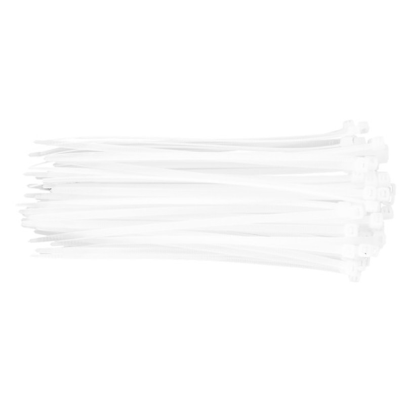 Стяжка Neo Tools 75шт, пластик, 4.8x200мм, біла (01-607)