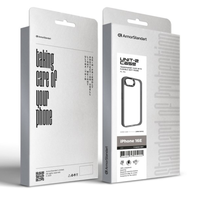 Чохол до мобільного телефона Armorstandart UNIT2 Apple iPhone 16e Titanium Grey (ARM83854)