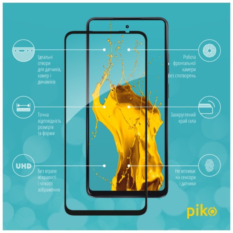 Скло захисне Piko Full Glue MOTO G24/G34 Black (1283126589973)
