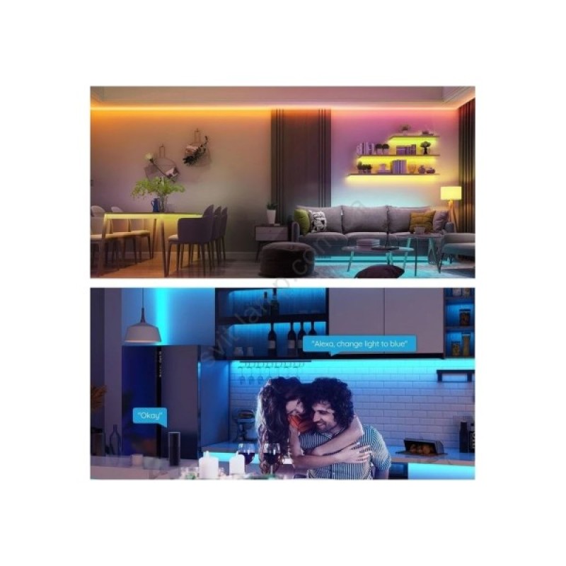 Світлодіодна стрічка Govee H615A LED 5.0m, RGB, WI-FI/Bluetooth, microphone, white (H615A3A3)