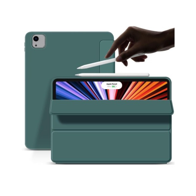 Чохол до планшета BeCover Tri Fold Soft TPU Silicone Apple iPad Air 13" M2/M3 (2024/2025) Dark Green (711470)