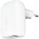 Зарядний пристрій Belkin USB-C PD25W + USB QC12W 37W White (WCB007VFWH)