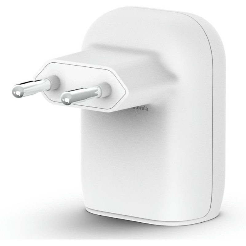Зарядний пристрій Belkin USB-C PD25W + USB QC12W 37W White (WCB007VFWH)