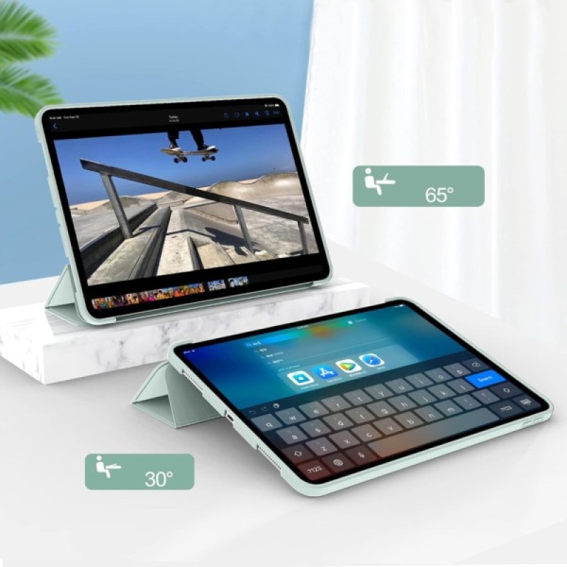 Чохол до планшета BeCover Tri Fold Soft TPU Silicone Apple iPad Air 13" M2/M3 (2024/2025) Light Green (711742)