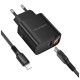 Зарядний пристрій BOROFONE BA97A Ilustre USB-C PD30W digital display + cable USB-C to Lightning Black (6941991120497)