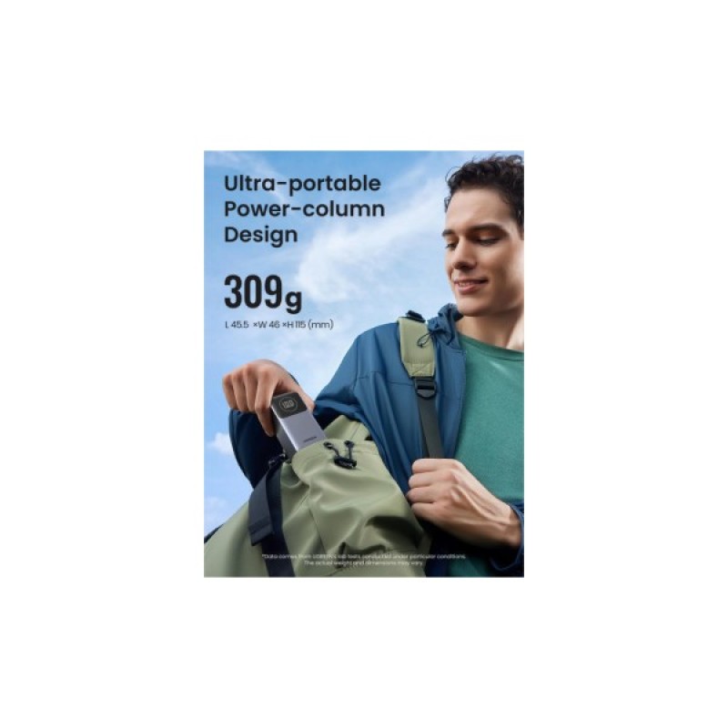 Батарея універсальна Ugreen 12000mAh 100W PD, QC, USB-A, USB-С in/out Grey (PB724) (35526B)