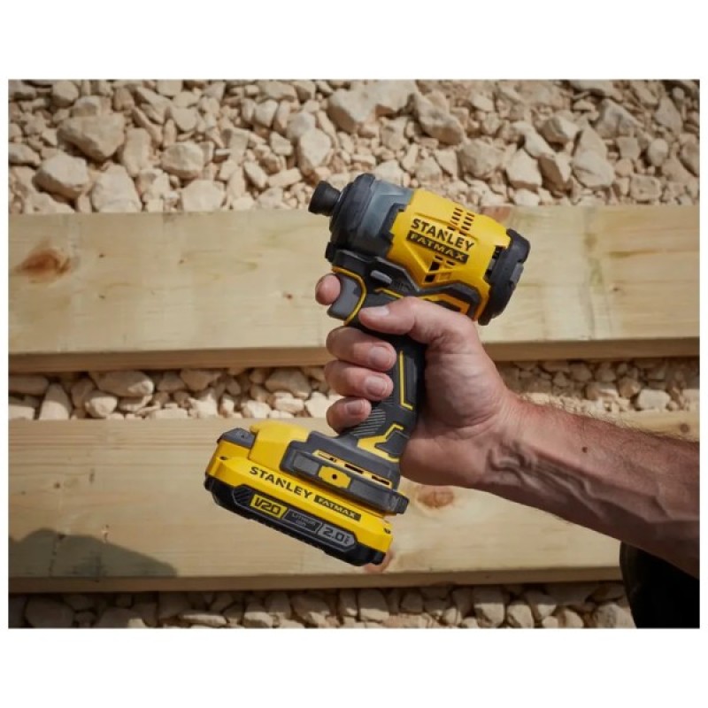Гайковерт Stanley FatMax, 18V, 2x2Ah, 190Нм, 2900об/хв, 3800уд/хв (SFMCF820D2K)