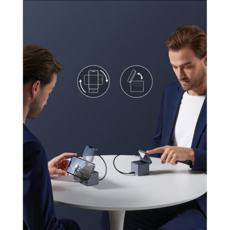 Зарядний пристрій Anker MagGo Wireless Charging Station 15W 3-in-1 Cube Black (Y1811G11)