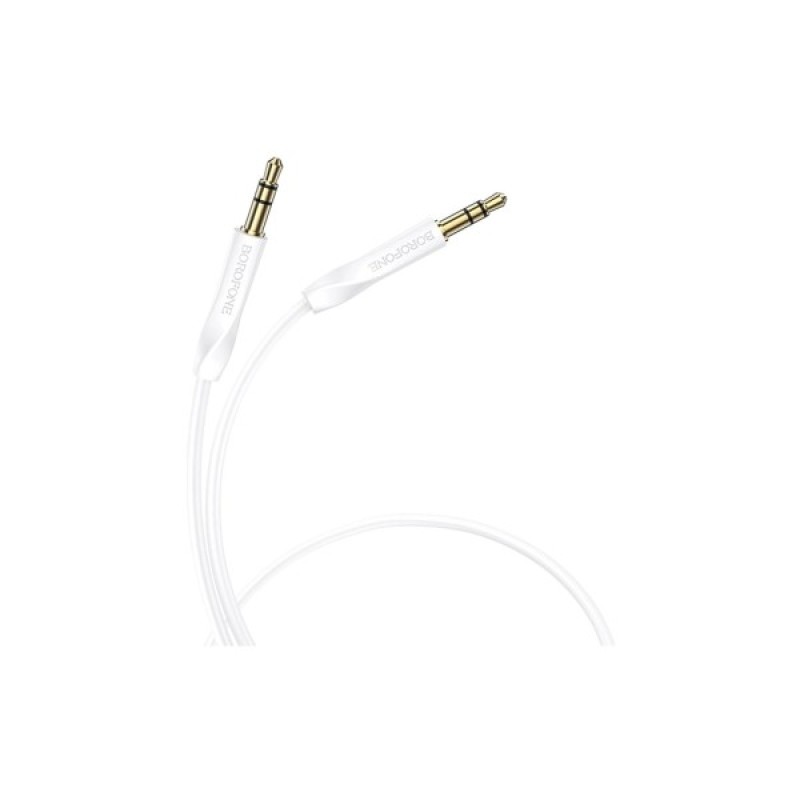 Кабель мультимедійний 3.5mm M to 3.5mm M 16 white BOROFONE (6974443389173)