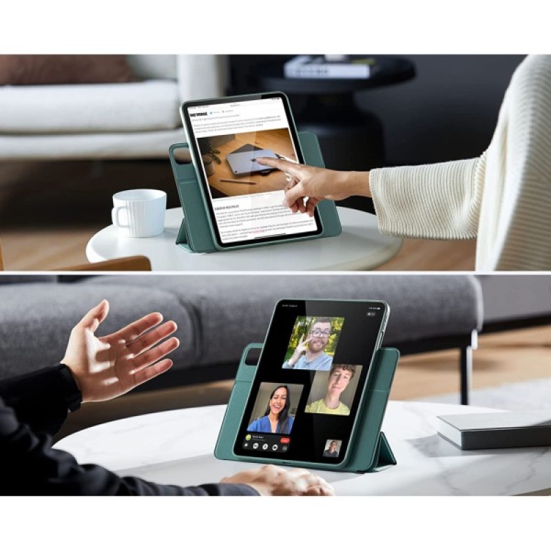 Чохол до планшета BeCover Magnetic 360 Rotating mount Apple Pencil Apple iPad 10.9" 2022/24/11" 2025 Dark Green (708503)