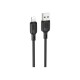 Дата кабель USB 2.0 AM to Lightning 1.0m Lenny silicone BX113 black BOROFONE (6941991115394)