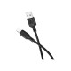 Дата кабель USB 2.0 AM to Lightning 1.0m Lenny silicone BX113 black BOROFONE (6941991115394)