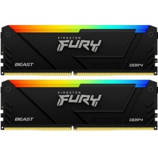 Модуль пам'яті для комп'ютера DDR4 32GB (2x16GB) 3733 MHz Beast Black RGB Kingston Fury (ex.HyperX) (KF437C19BB12AK2/32)