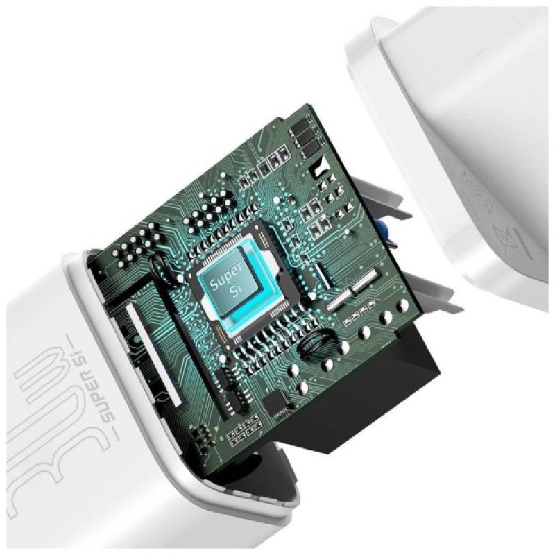 Зарядний пристрій Baseus Super Si quick charger IC 30W white (CCSUP-J02)