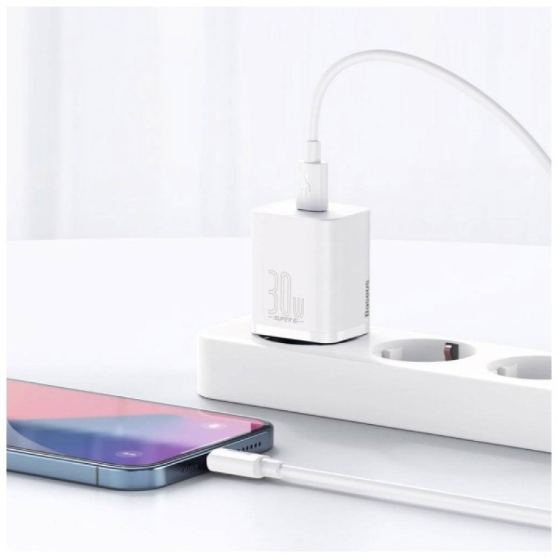 Зарядний пристрій Baseus Super Si quick charger IC 30W white (CCSUP-J02)