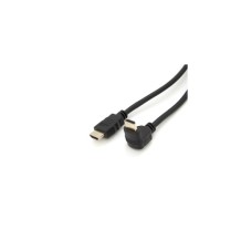 Кабель мультимедійний HDMI M to HDMI M 1.0m V1.4 90° corner black Merlion (YT-HDMI(M)/(M)HS-1.0m/90°)