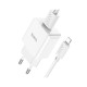 Зарядний пристрій HOCO C106A charger set(iP) White (6931474783899)
