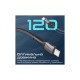 Дата кабель USB-C to USB-C 1.2m 60W PD FletchLink-CC black Promate (fletchlink-cc.black)