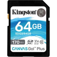 Карта пам'яті Kingston 64GB SDXC class 10 UHS-I U3 Canvas Go Plus (SDG3/64GB)