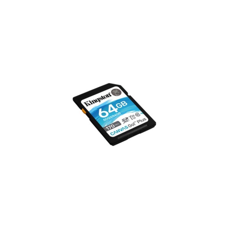 Карта пам'яті Kingston 64GB SDXC class 10 UHS-I U3 Canvas Go Plus (SDG3/64GB)