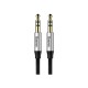 Кабель мультимедійний 3.5mm M/M 0.5m Yiven M30 black-silver Baseus (CAM30-AS1)