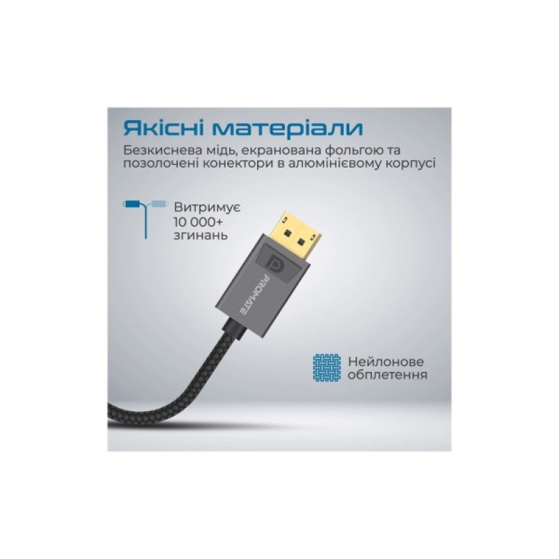 Перехідник DisplayPort to HDMI Promate (medialink-dp.black)