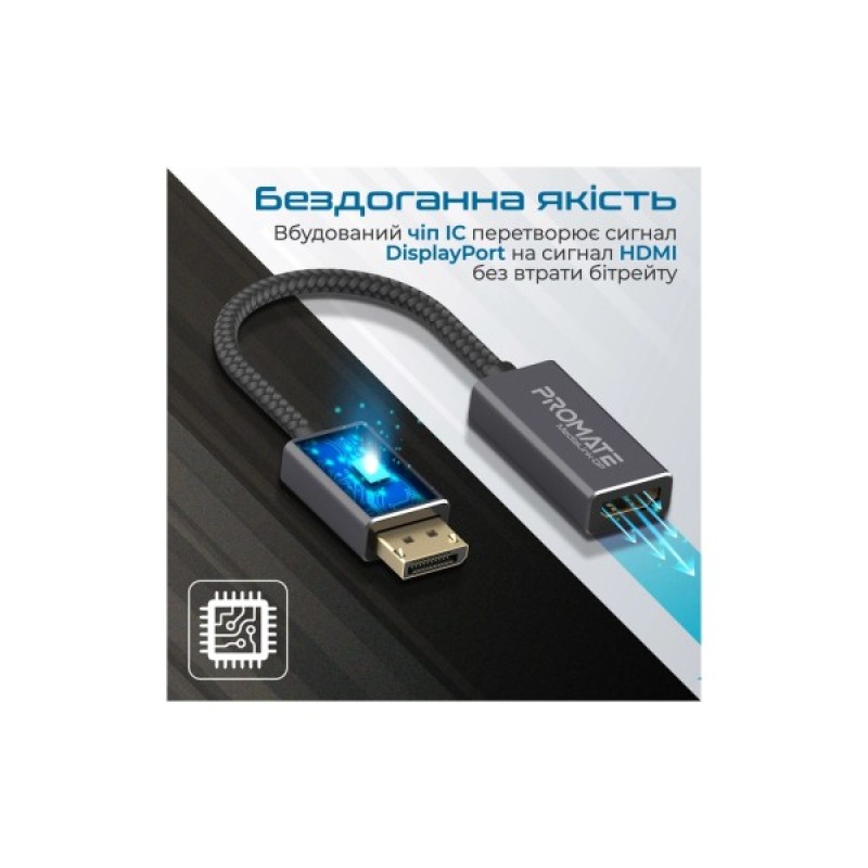 Перехідник DisplayPort to HDMI Promate (medialink-dp.black)