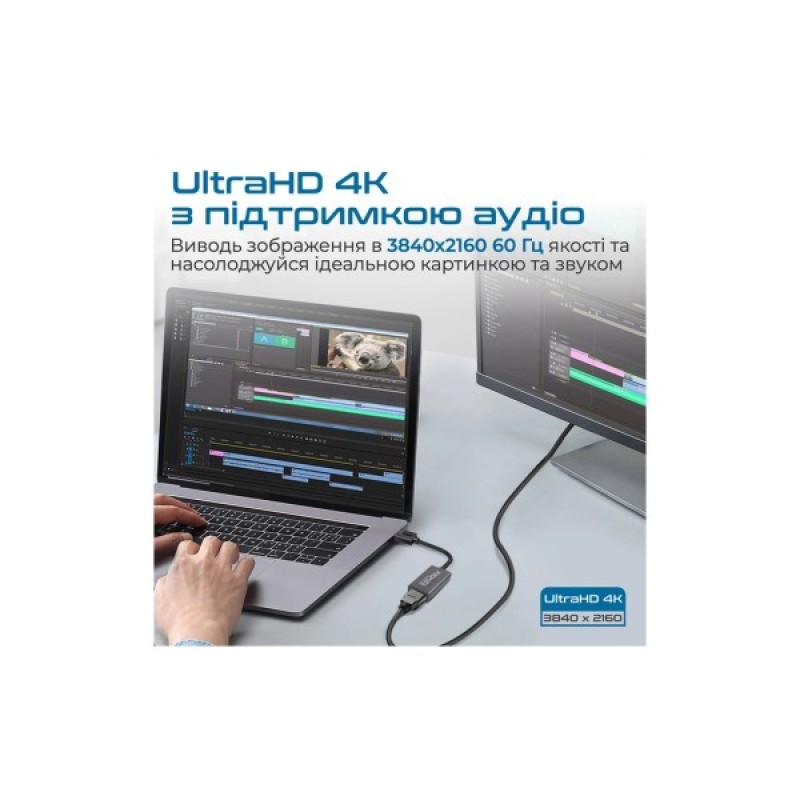 Перехідник DisplayPort to HDMI Promate (medialink-dp.black)