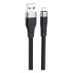 Дата кабель USB 2.0 AM to Micro 5P 1.0m 2.4A silicone X53 black HOCO (6931474738073)