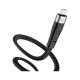 Дата кабель USB 2.0 AM to Micro 5P 1.0m 2.4A silicone X53 black HOCO (6931474738073)