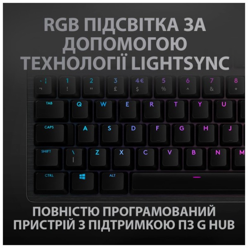 Клавіатура Logitech G512 Carbon Lightsync RGB Mechanical USB Black (920-009351)