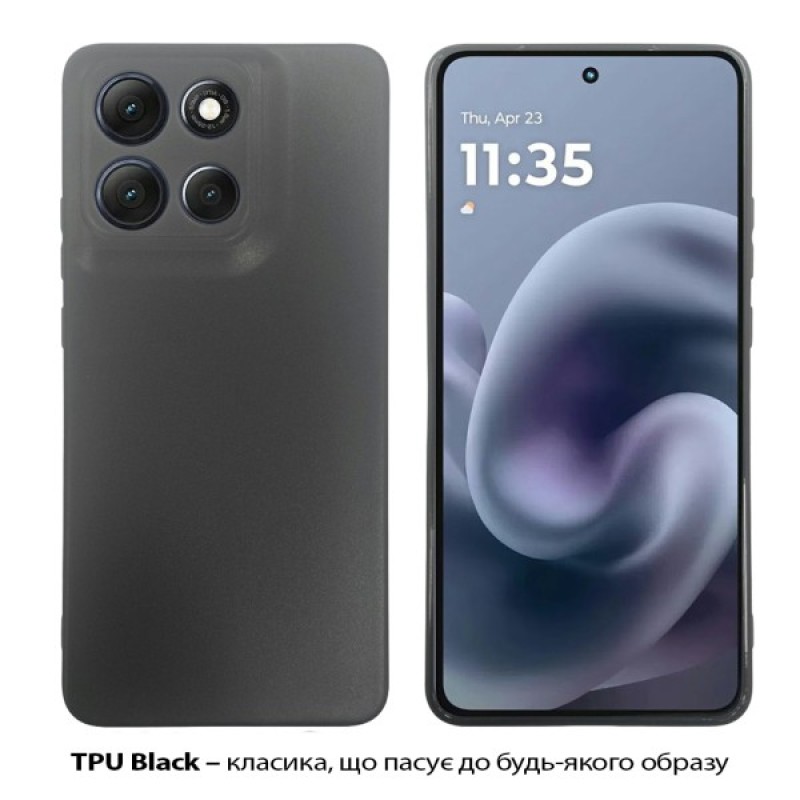 Чохол до мобільного телефона BeCover Silicone Motorola Moto G86 Black (713768)