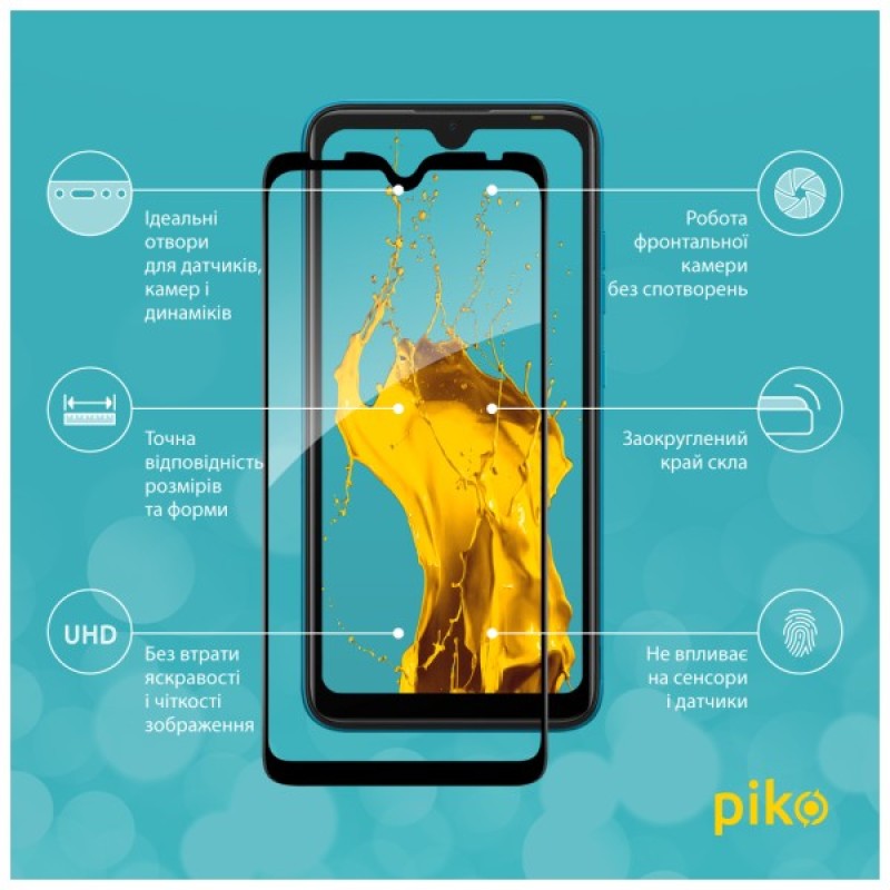 Скло захисне Piko Full Glue Tecno Pop 5 Black (1283126515484)