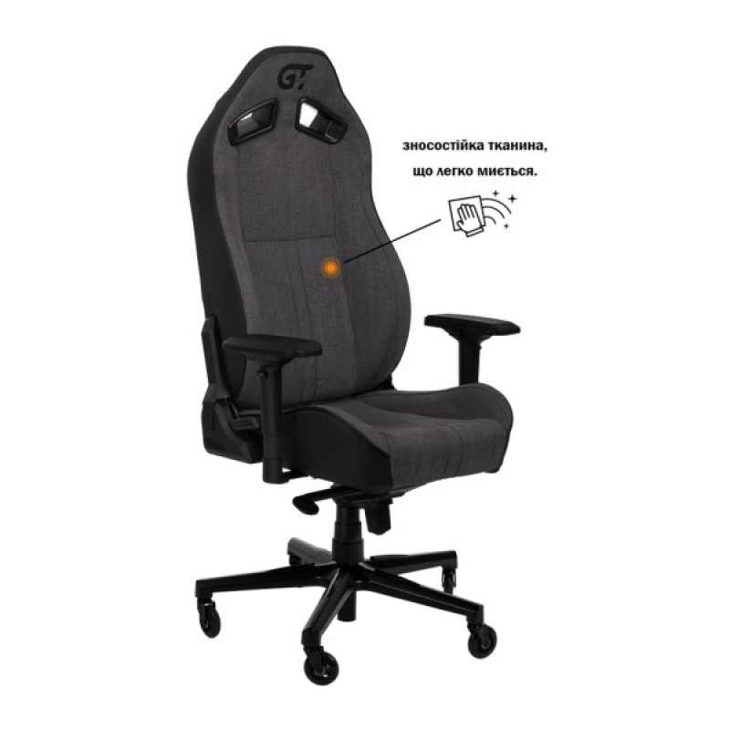 Крісло ігрове GT Racer X-8009 Dark Gray/Black (X-8009 Fabric Dark Gray/Black)