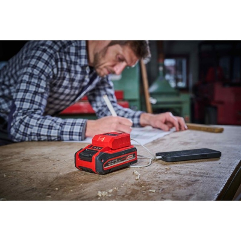 Адаптер для інструменту Einhell USB акумуляторний TC-CP 18 Li USB A/C - Solo, PXC, 18В, Type-A/Type-C, 2A (4514148)