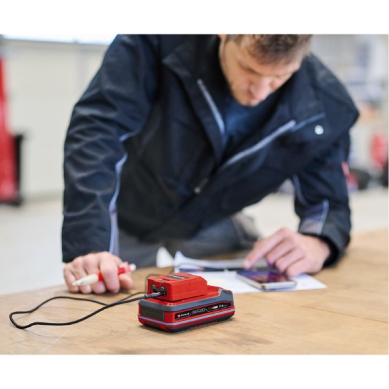 Адаптер для інструменту Einhell USB акумуляторний TC-CP 18 Li USB A/C - Solo, PXC, 18В, Type-A/Type-C, 2A (4514148)