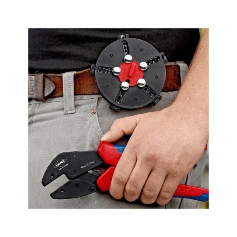 Затиск для клем KNIPEX MultiCrimp, зі змінними матрицями (97 33 02)