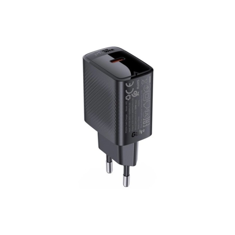 Зарядний пристрій Acefast A82 USB-C PD20W GaN Black (6974316283232)