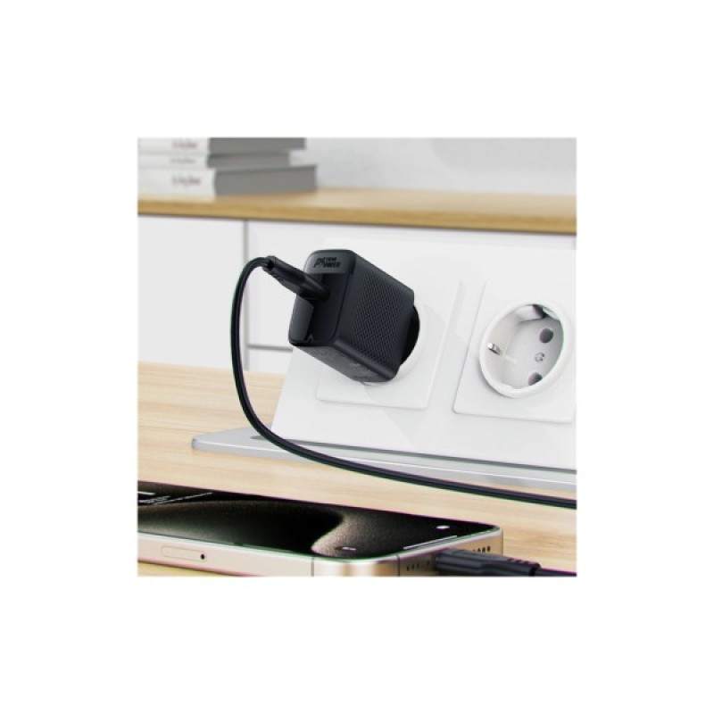 Зарядний пристрій Acefast A82 USB-C PD20W GaN Black (6974316283232)