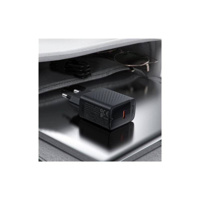Зарядний пристрій Acefast A82 USB-C PD20W GaN Black (6974316283232)