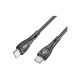 Дата кабель USB-C to USB-C 1.0m 60W Superior BX98 black BOROFONE (6941991104497)