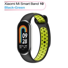 Ремінець до фітнес браслета BeCover Vents Style для Xiaomi Mi Smart Band 10 Black-Green (713629)