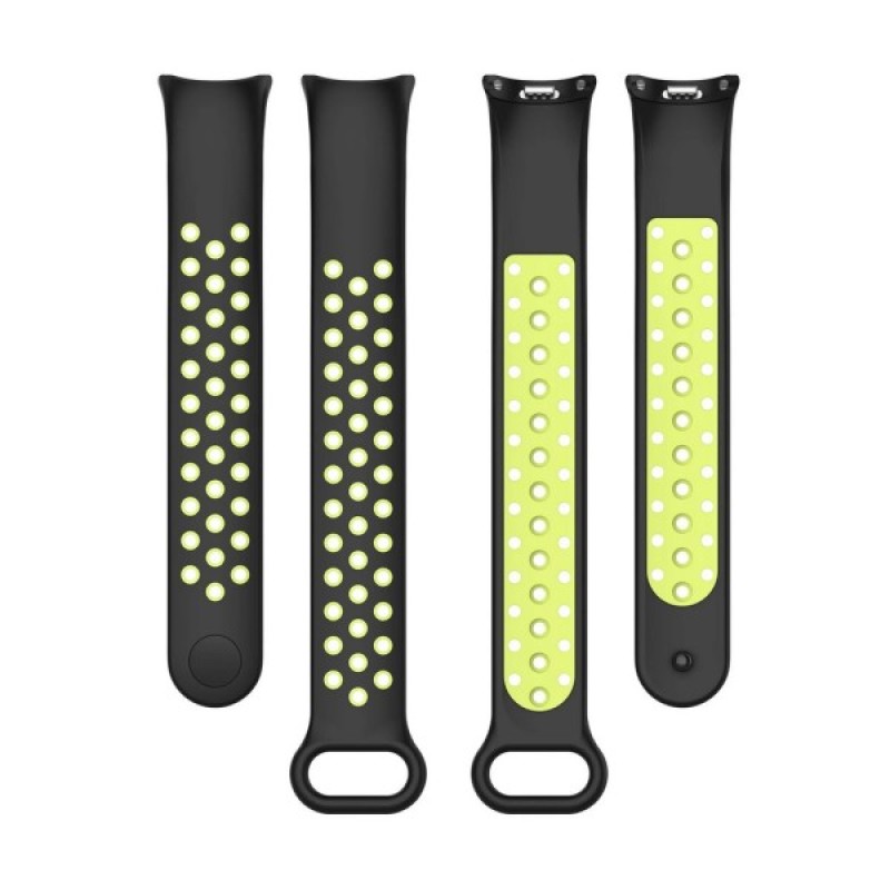 Ремінець до фітнес браслета BeCover Vents Style для Xiaomi Mi Smart Band 10 Black-Green (713629)