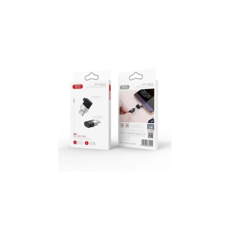 Перехідник Lightning M to Micro 5P F black XO (XO-NB149B-BK)